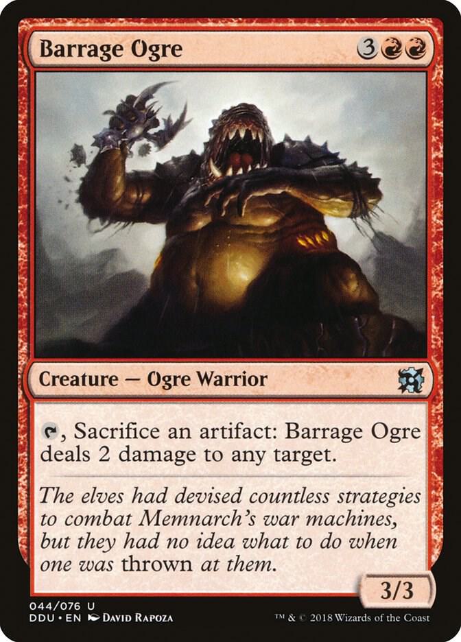 Barrage Ogre 44 card from Duel Decks: Elves vs. Inventors