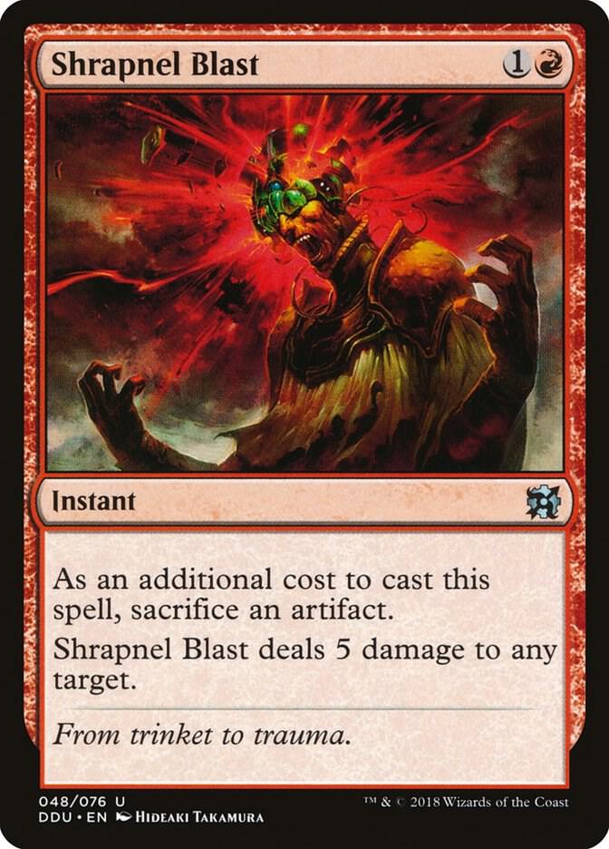 Shrapnel Blast 48 card from Duel Decks: Elves vs. Inventors