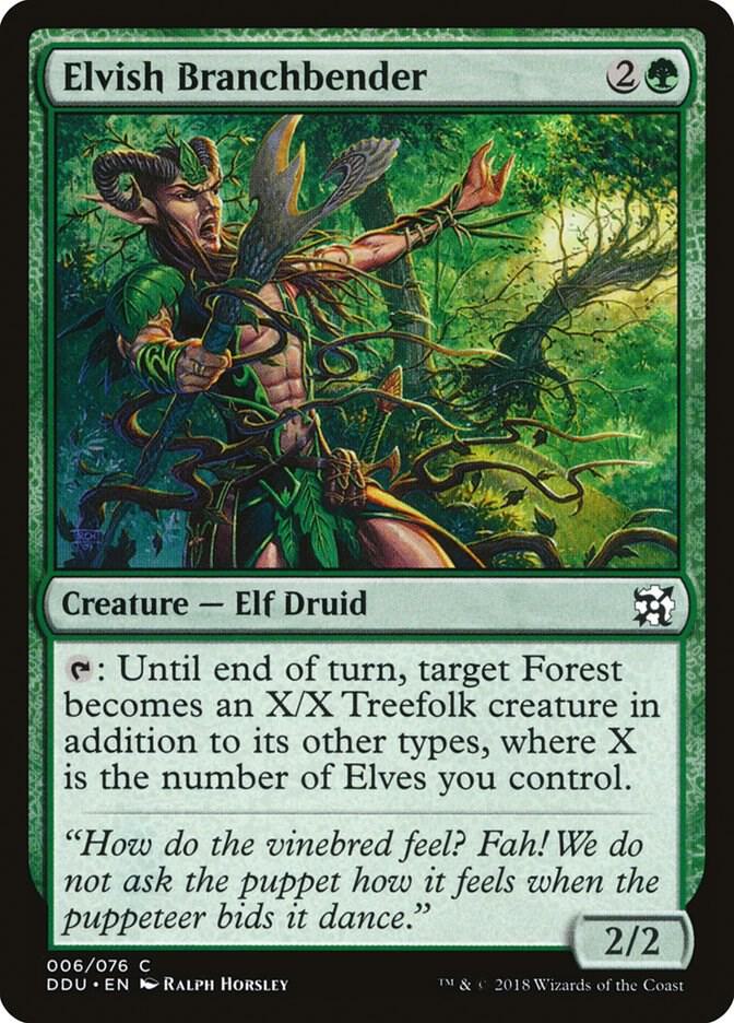 Elvish Branchbender 6 card from Duel Decks: Elves vs. Inventors