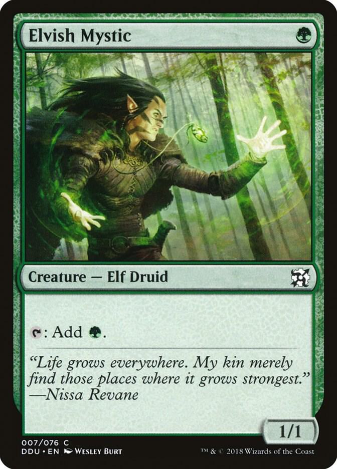 Elvish Mystic 7 card from Duel Decks: Elves vs. Inventors