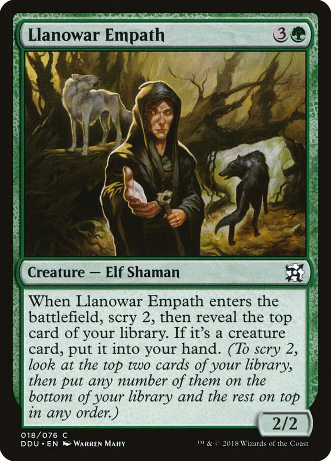 Llanowar Empath 18 card from Duel Decks: Elves vs. Inventors