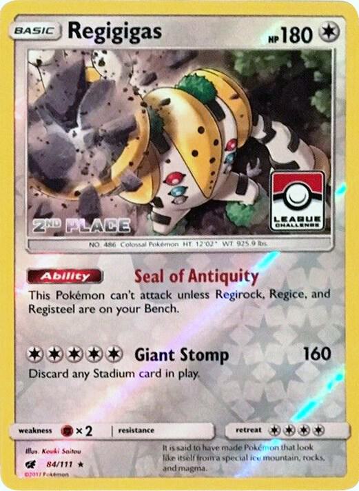 Regigigas - 84/111 (League Challenge) [2nd Place] 084/111 card from League & Championship Cards