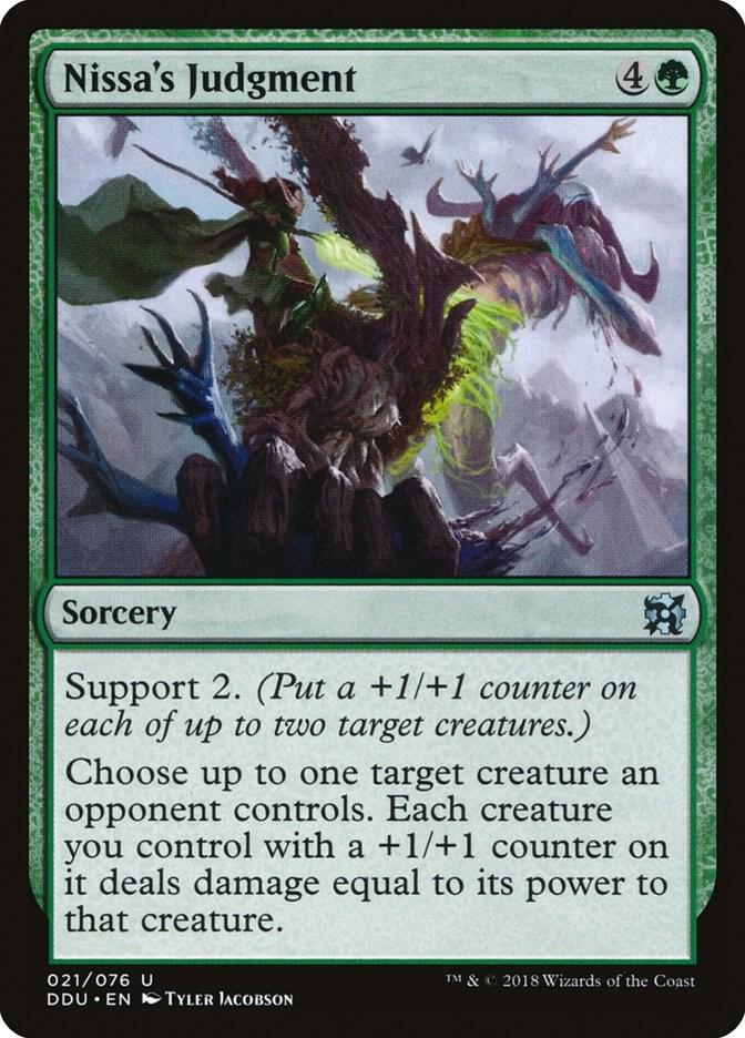 Nissa's Judgment 21 card from Duel Decks: Elves vs. Inventors