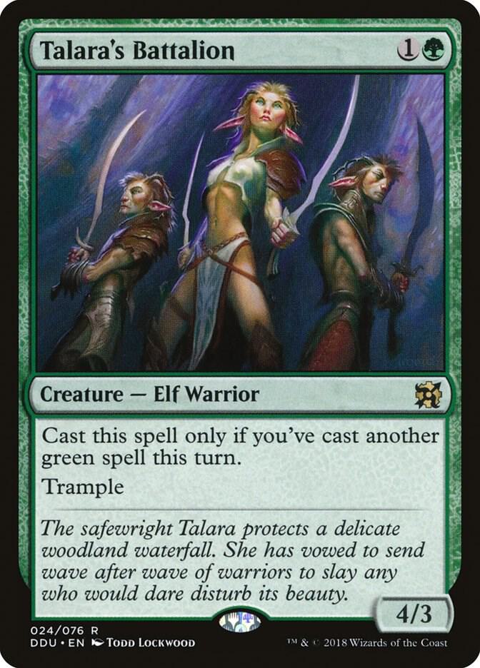 Talara's Battalion 24 card from Duel Decks: Elves vs. Inventors