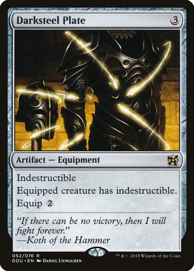 Darksteel Plate 52 card from Duel Decks: Elves vs. Inventors