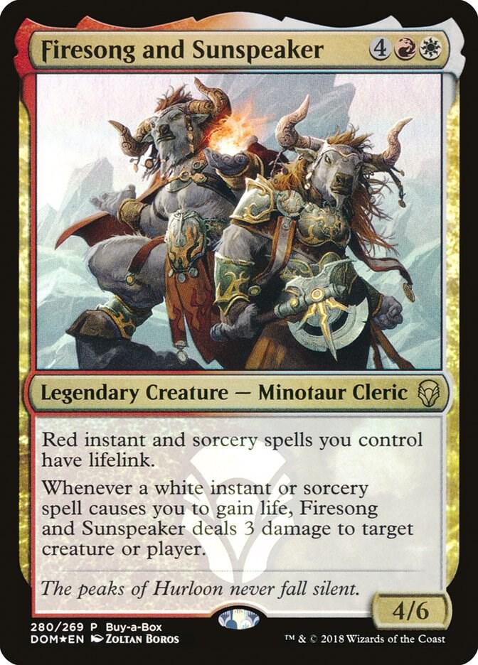 Firesong and Sunspeaker 280 card from Buy-A-Box Promos