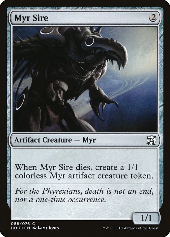 Myr Sire 58 card from Duel Decks: Elves vs. Inventors
