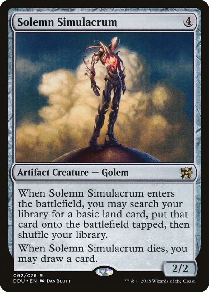 Solemn Simulacrum 62 card from Duel Decks: Elves vs. Inventors