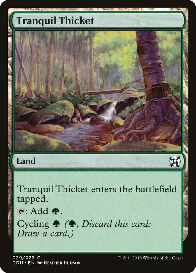 Tranquil Thicket 29 card from Duel Decks: Elves vs. Inventors