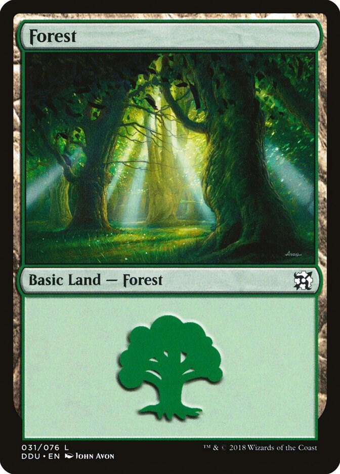 Forest 31 card from Duel Decks: Elves vs. Inventors
