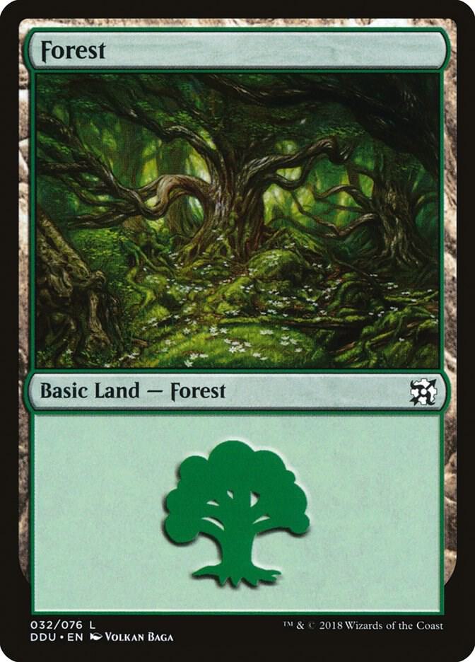 Forest 32 card from Duel Decks: Elves vs. Inventors
