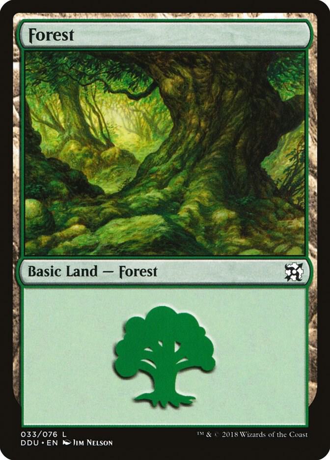 Forest 33 card from Duel Decks: Elves vs. Inventors