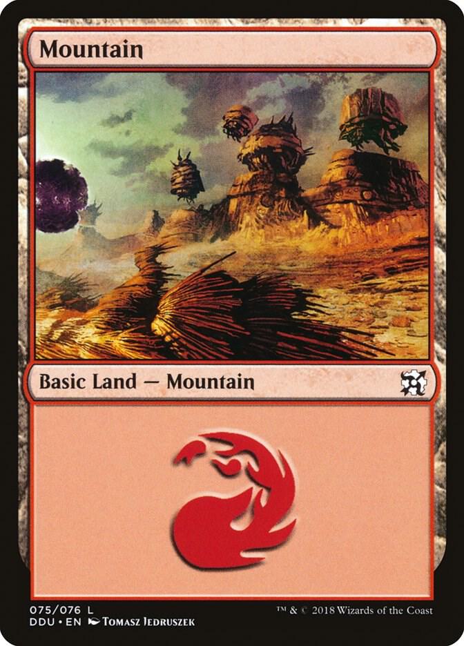 Mountain 75 card from Duel Decks: Elves vs. Inventors