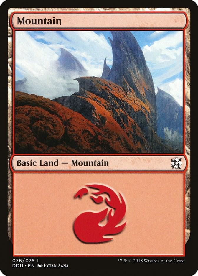Mountain 76 card from Duel Decks: Elves vs. Inventors