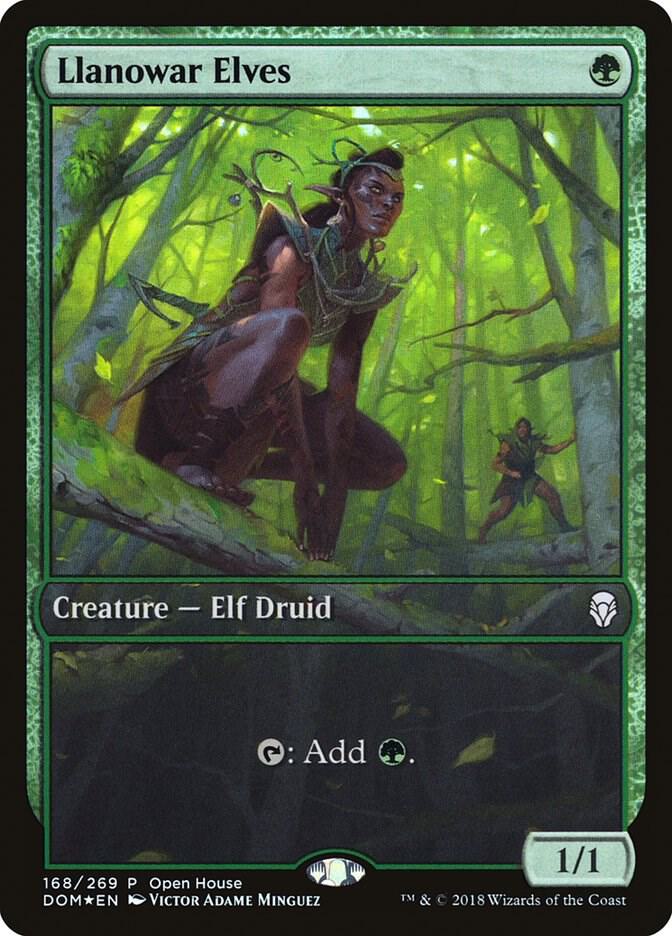Llanowar Elves 168 card from Open House Promos