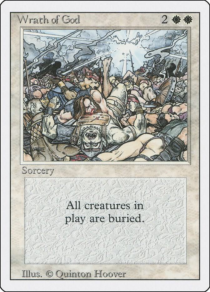 Wrath of God card from Revised Edition
