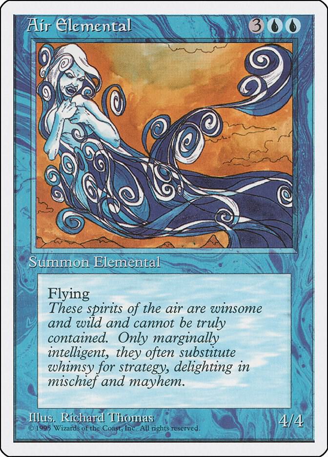 Air Elemental card from Fourth Edition