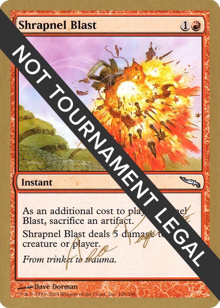 Shrapnel Blast - 2004 Aeo Paquette (MRD) card from World Championship Decks