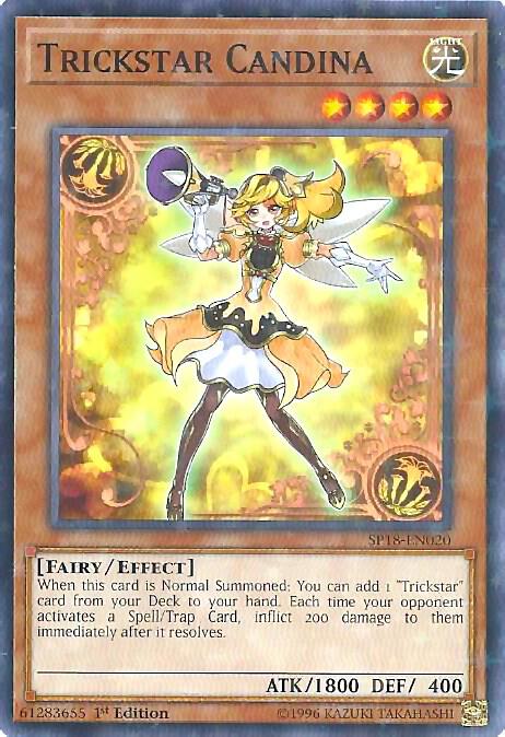 Trickstar Candina (Starfoil) SP18-EN020 card from Star Pack VRAINS
