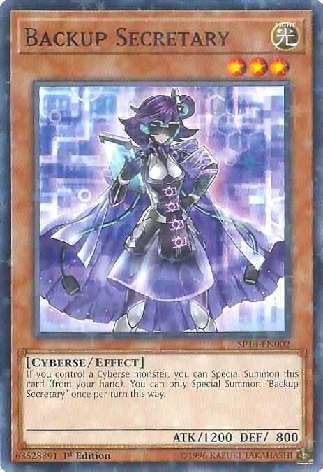 Backup Secretary (Starfoil) SP18-EN002 card from Star Pack VRAINS