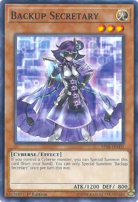 Backup Secretary SP18-EN002 card from Star Pack VRAINS