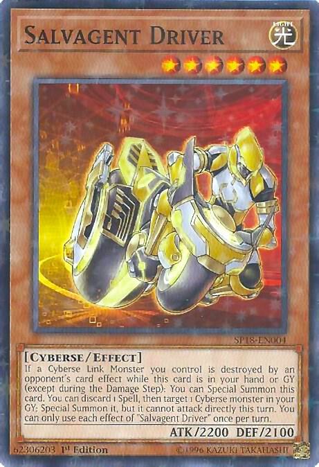 Salvagent Driver (Starfoil) SP18-EN004 card from Star Pack VRAINS