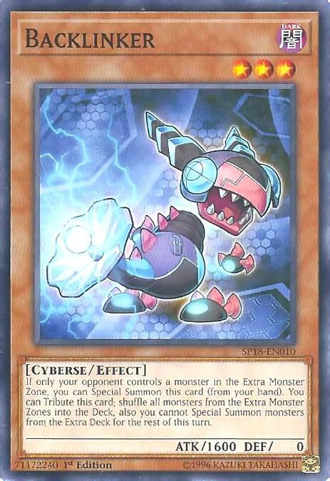 Backlinker SP18-EN010 card from Star Pack VRAINS