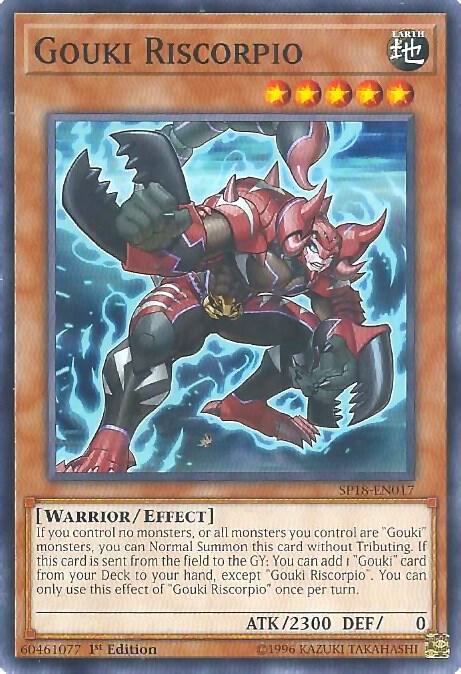 Gouki Riscorpio SP18-EN017 card from Star Pack VRAINS