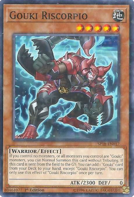 Gouki Riscorpio (Starfoil) SP18-EN017 card from Star Pack VRAINS