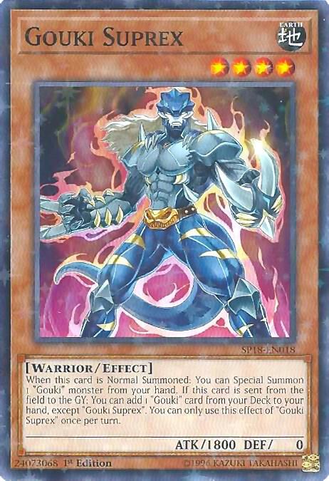 Gouki Suprex (Starfoil) SP18-EN018 card from Star Pack VRAINS