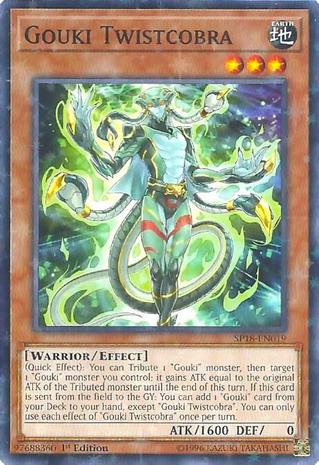 Gouki Twistcobra (Starfoil) SP18-EN019 card from Star Pack VRAINS