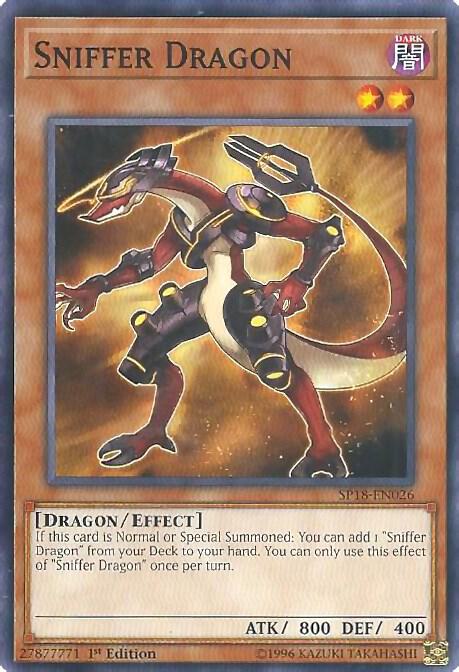 Sniffer Dragon SP18-EN026 card from Star Pack VRAINS