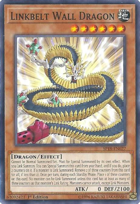 Linkbelt Wall Dragon SP18-EN027 card from Star Pack VRAINS