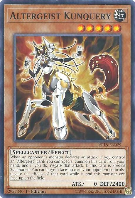 Altergeist Kunquery SP18-EN029 card from Star Pack VRAINS