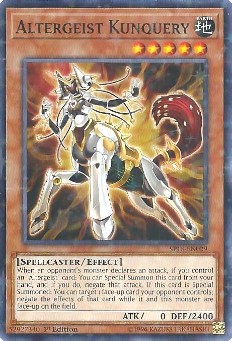 Altergeist Kunquery (Starfoil) SP18-EN029 card from Star Pack VRAINS