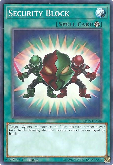 Security Block SP18-EN038 card from Star Pack VRAINS