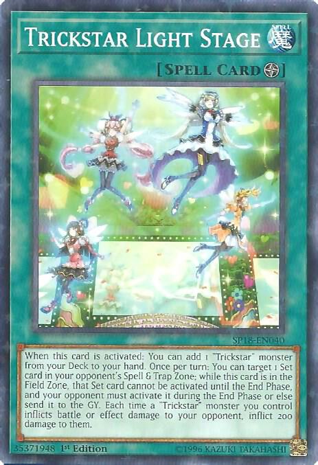 Trickstar Light Stage (Starfoil) SP18-EN040 card from Star Pack VRAINS
