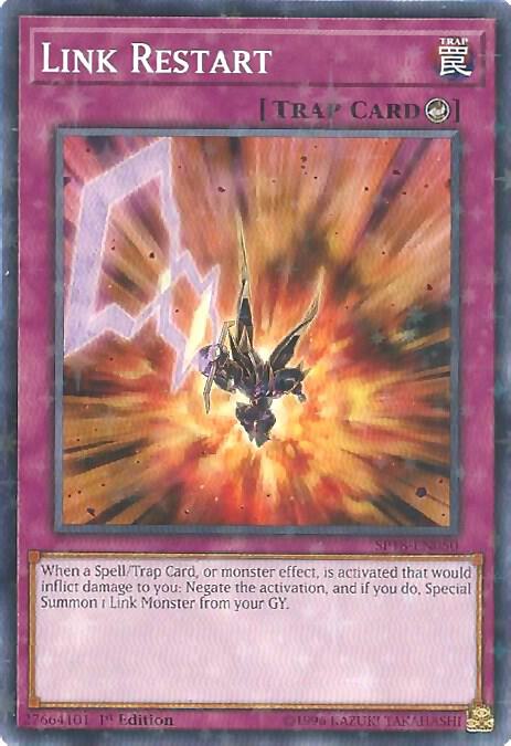 Link Restart (Starfoil) SP18-EN050 card from Star Pack VRAINS