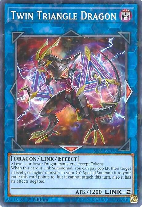 Twin Triangle Dragon (Starfoil) SP18-EN036 card from Star Pack VRAINS