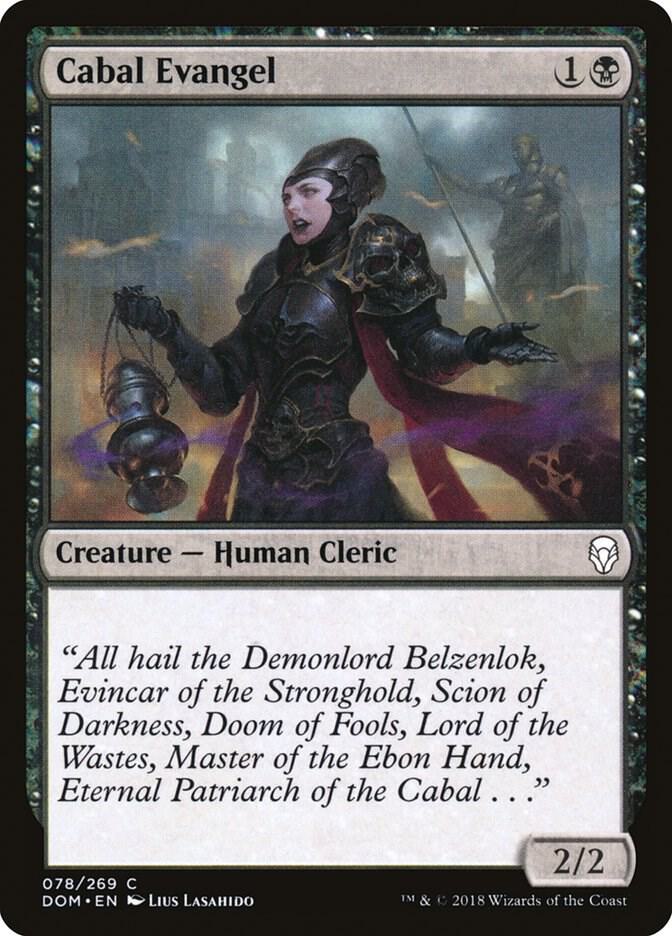 Cabal Evangel 78 card from Dominaria