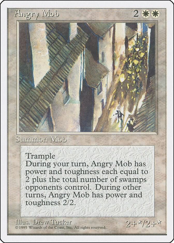 Angry Mob card from Fourth Edition