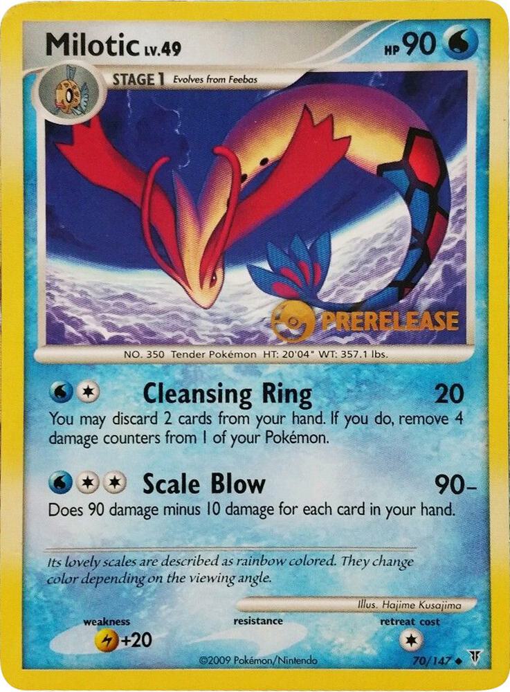 Milotic (Prerelease) 70/147 card from Nintendo Promos