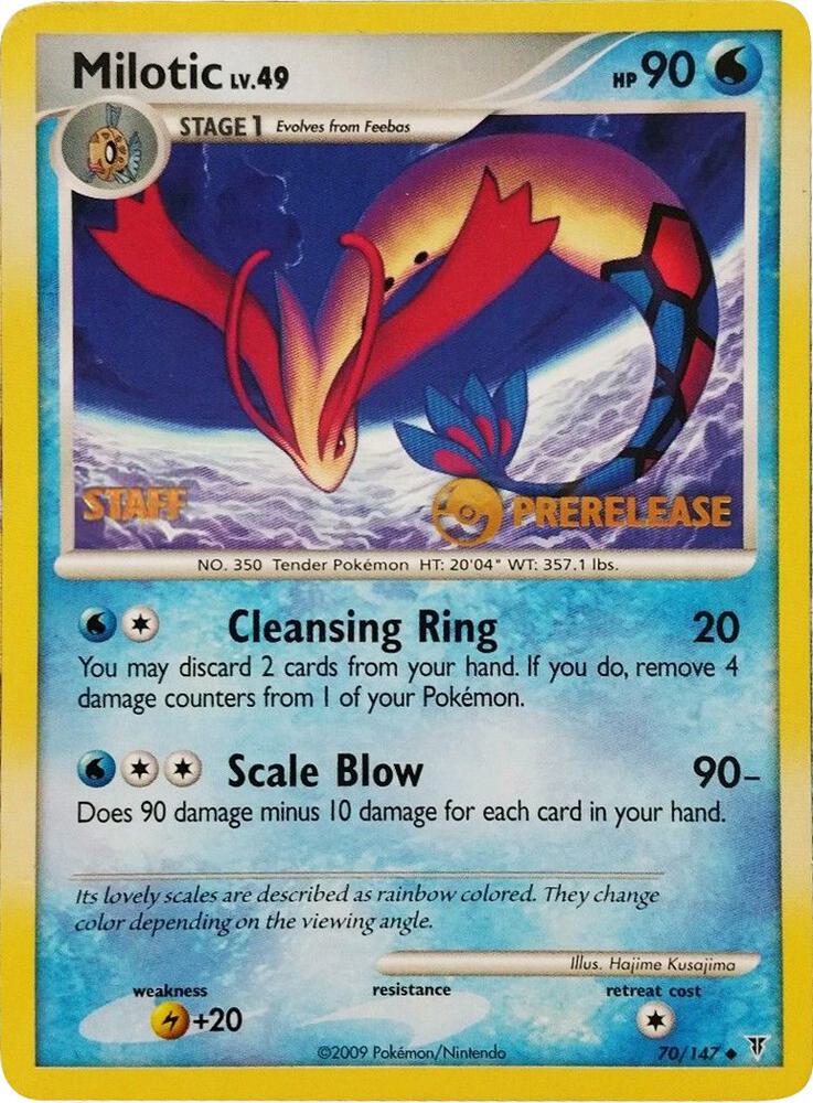 Milotic (Prerelease) [Staff] 70/147 card from Nintendo Promos