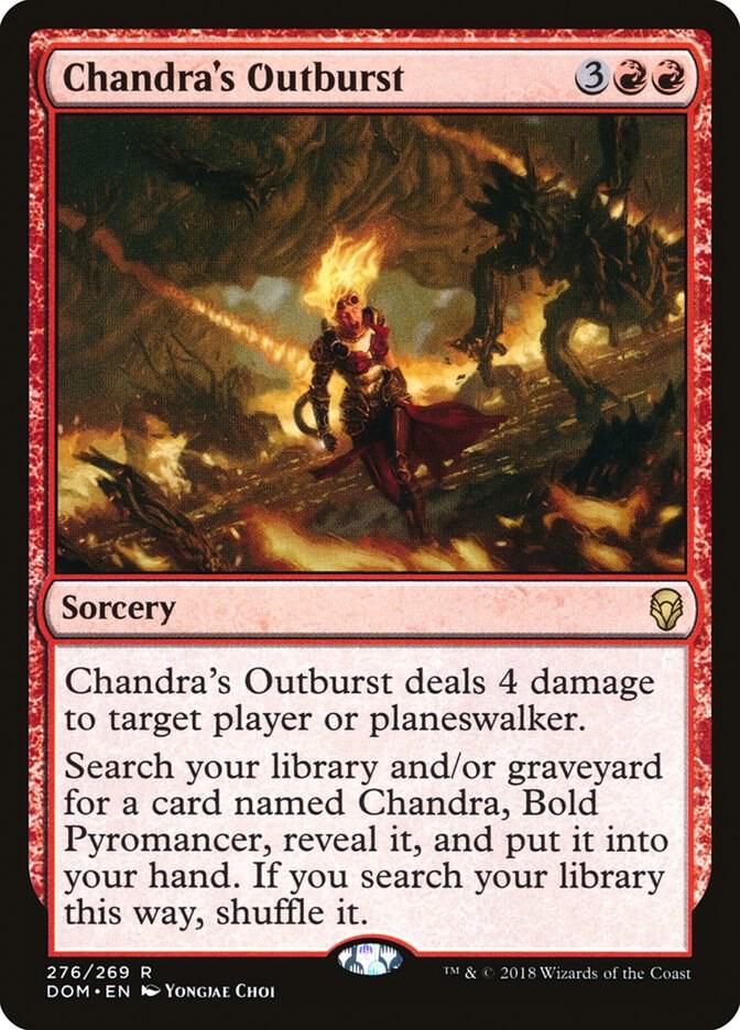 Chandra's Outburst 276 card from Dominaria