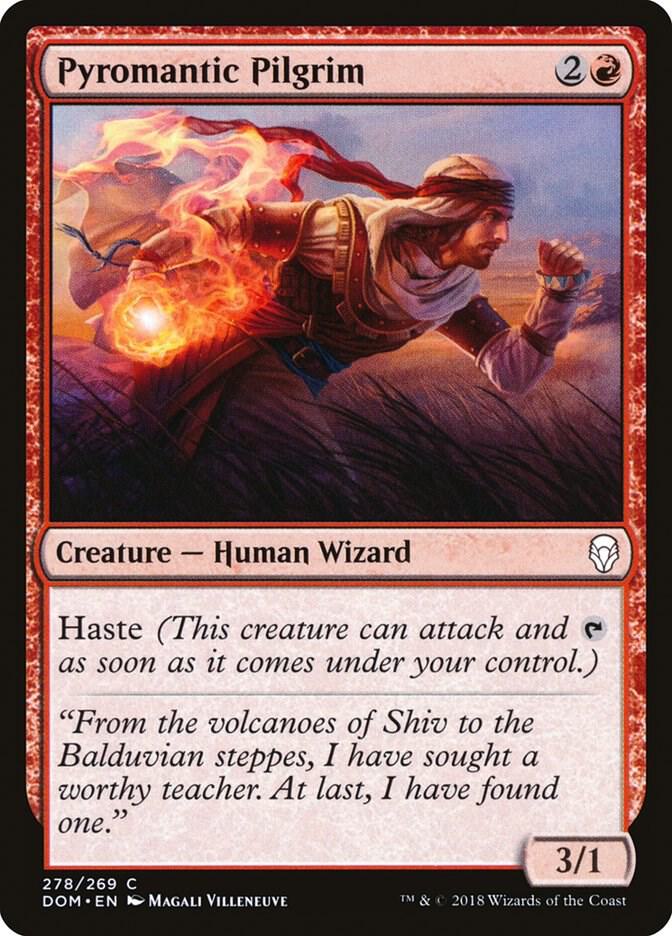 Pyromantic Pilgrim 278 card from Dominaria