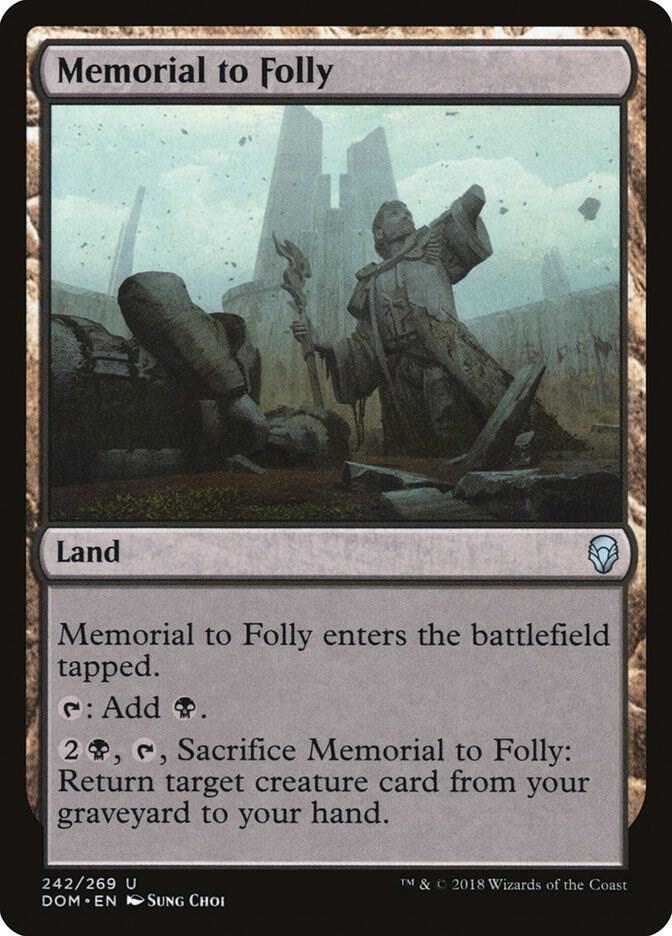 Memorial to Folly 242 card from Dominaria