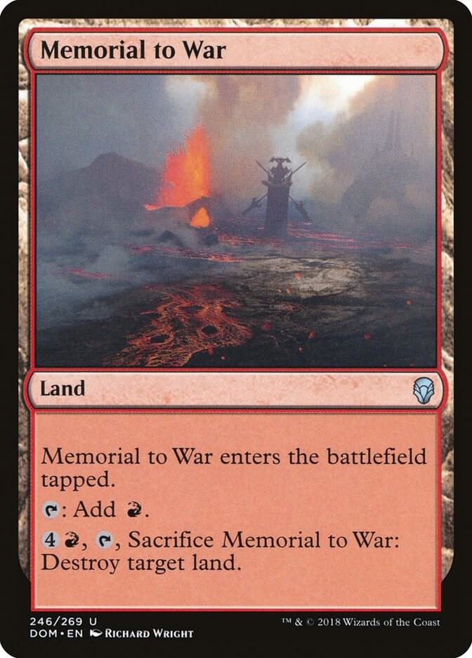 Memorial to War 246 card from Dominaria