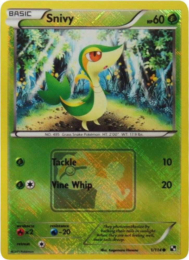 Snivy - 1/114 (League Promo) 001/114 card from League & Championship Cards