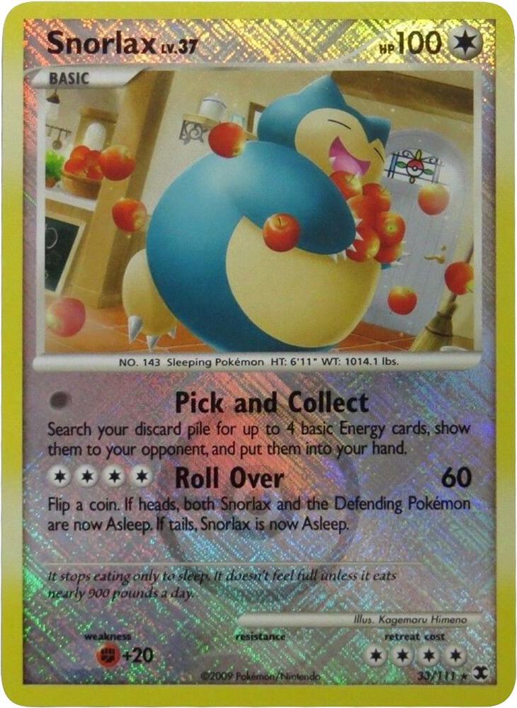 Snorlax - 33/111 (League Promo) 033/111 card from League & Championship Cards
