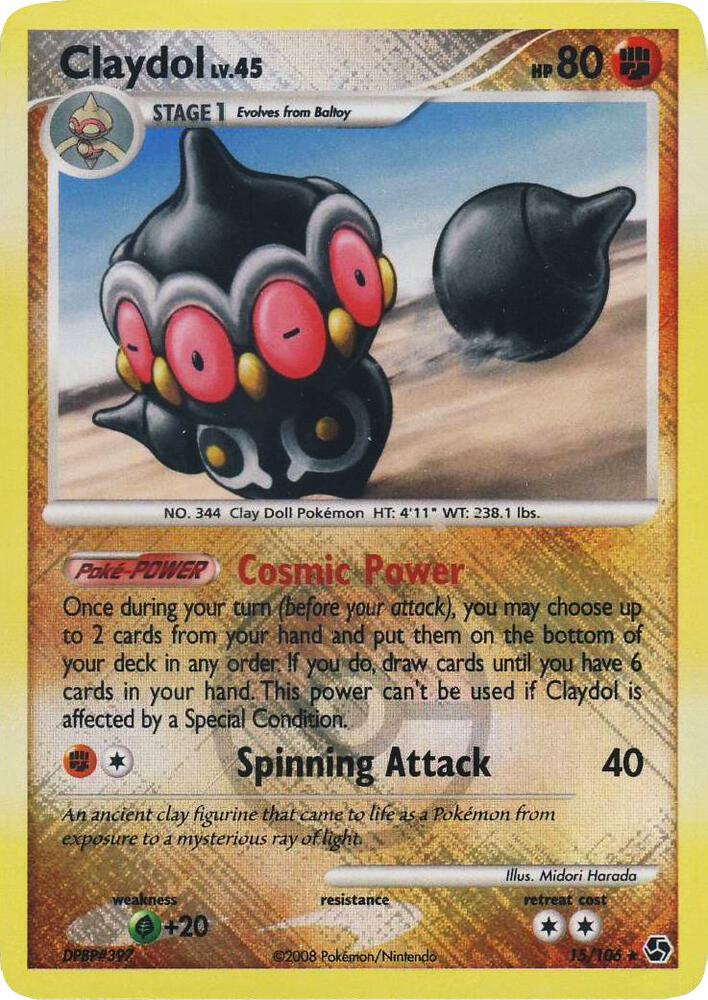 Claydol - 15/106 (League Promo) 015/106 card from League & Championship Cards